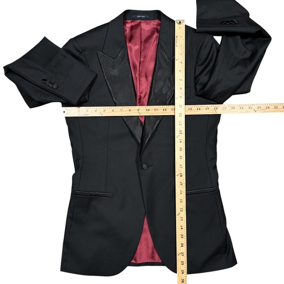 Suitsupply New Verona Int Black Wool Dinner Cocktail Blazer Jacket Mens 34 - Picture 11 of 11